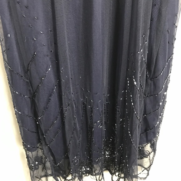 American Eagle Layered Sheer Beaded Dress-Sleeveless-Large - Picture 6 of 9